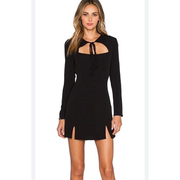 Stone Cold Fox Dresses & Skirts - Stone Cold Fox Derek Dress Long Sleeve Mini Crepe Date Night Black Womens Size S